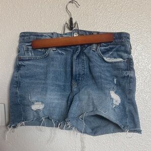 Old Navy Blue Distressed Jean Shorts